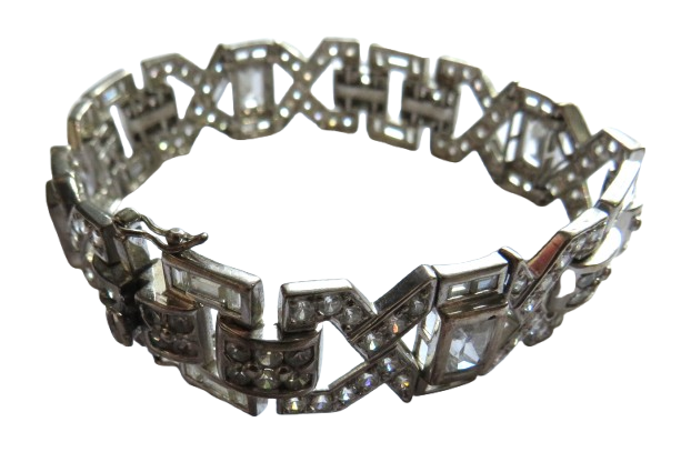 Ladies Sterling Silver & CZ Bracelet By Tova 925 DQCZ
