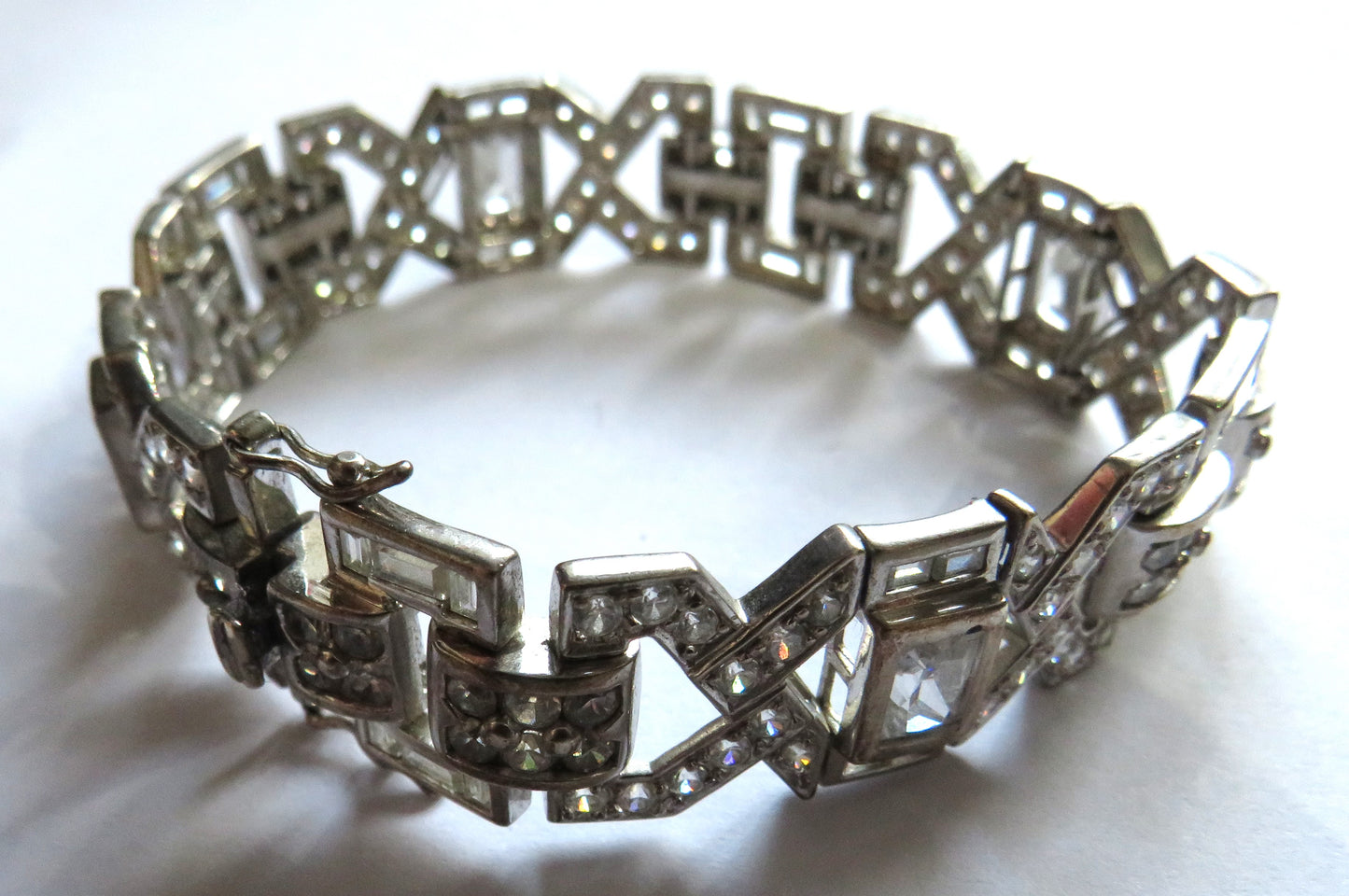Ladies Sterling Silver & CZ Bracelet By Tova 925 DQCZ