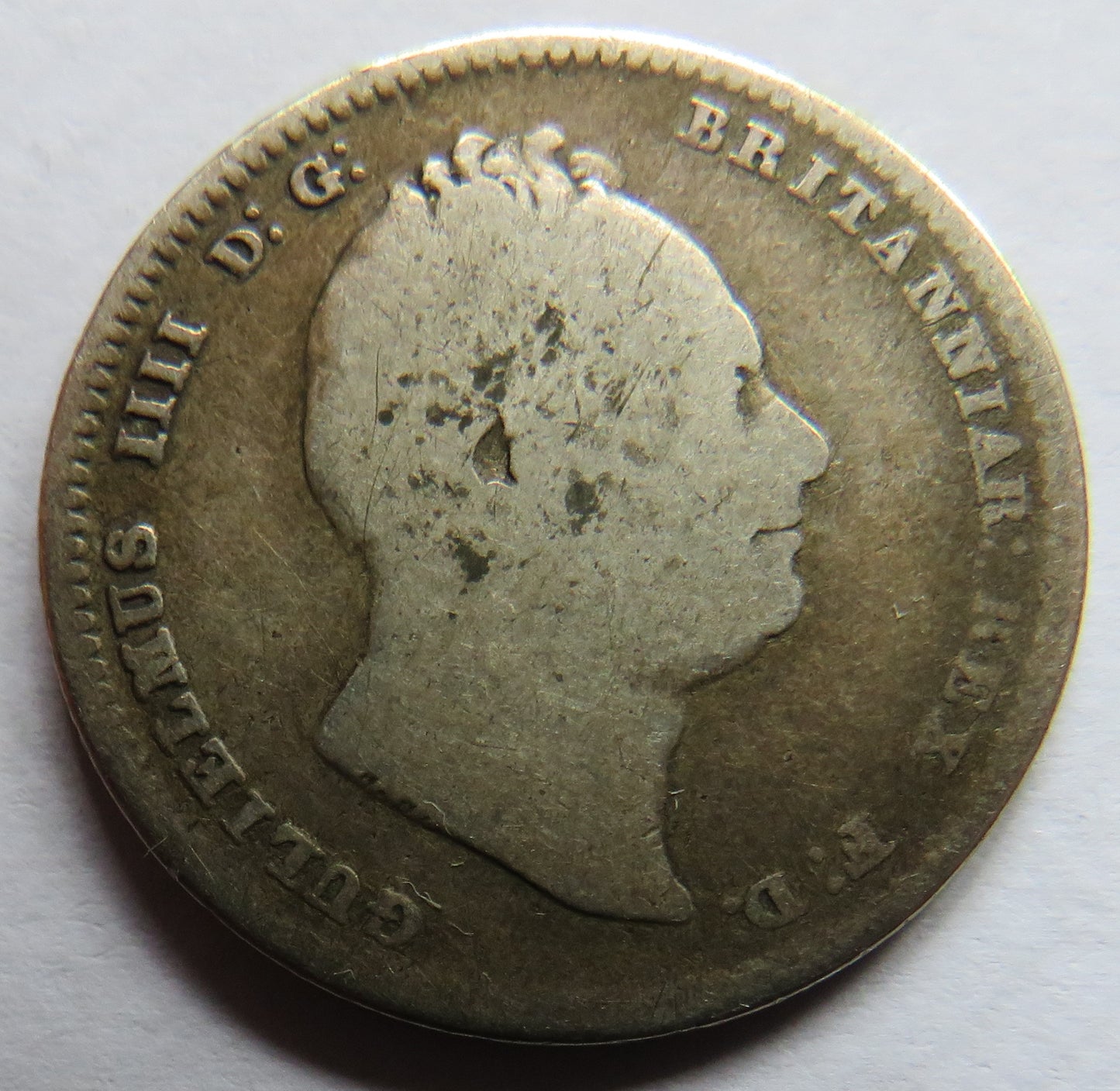 1836 King William IV Silver Shilling Coin - Great Britain