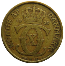 Load image into Gallery viewer, 1925 Denmark One Krone Coin
