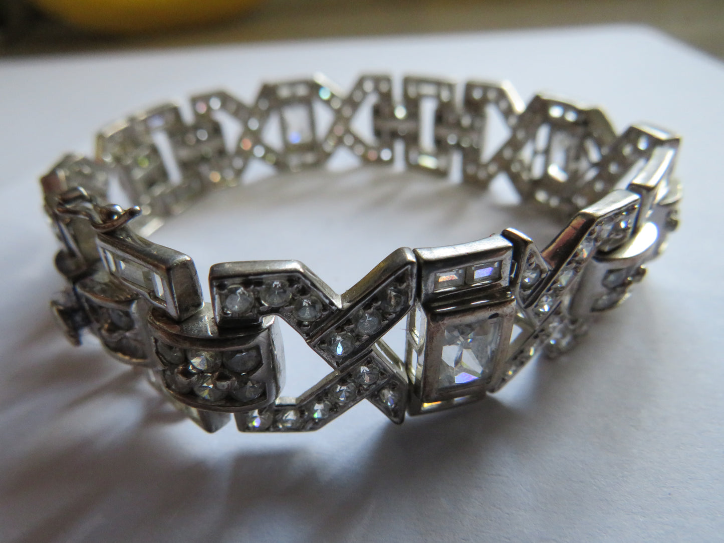 Ladies Sterling Silver & CZ Bracelet By Tova 925 DQCZ