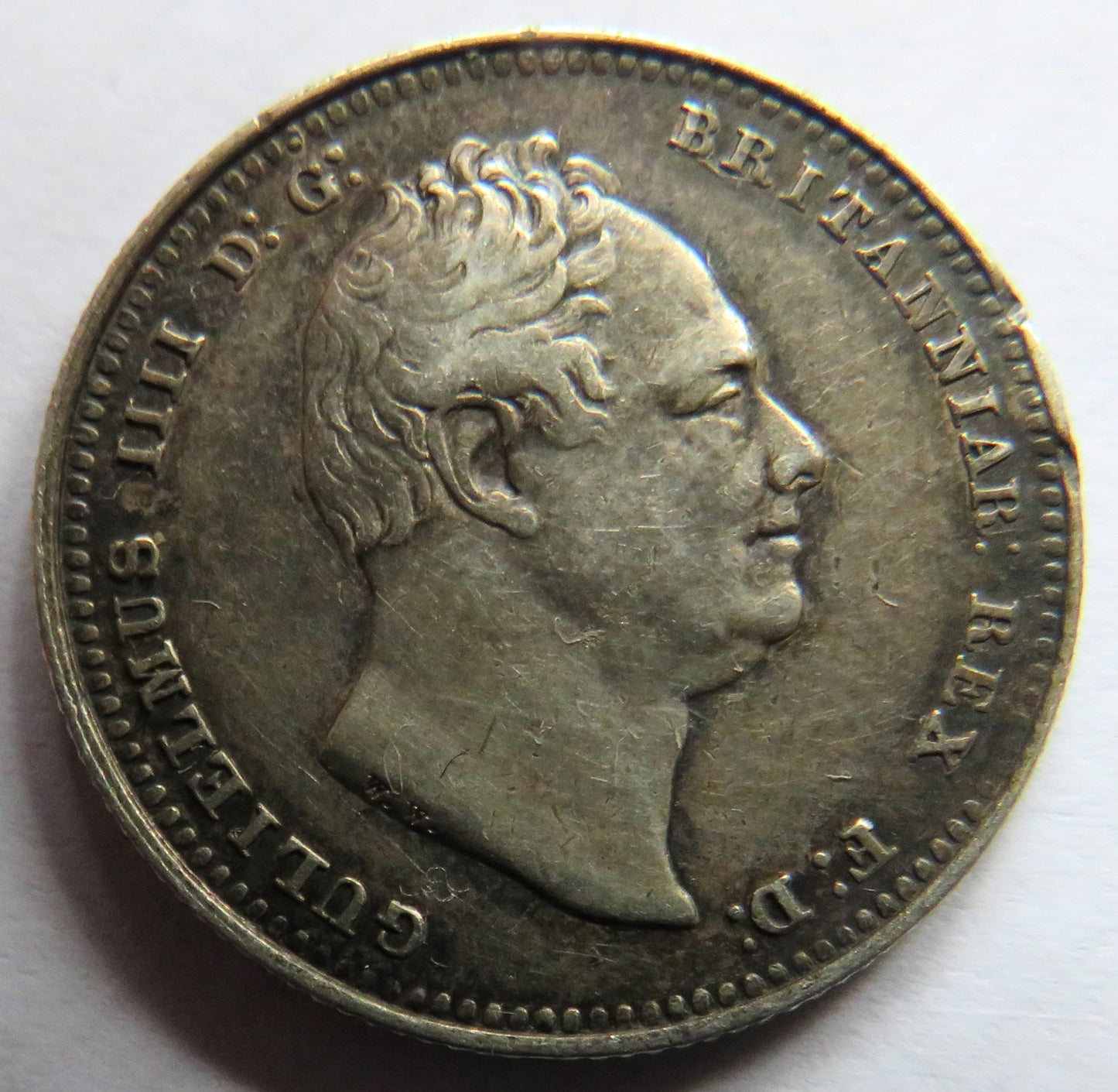 1834 King William IV Silver Shilling Coin - Great Britain