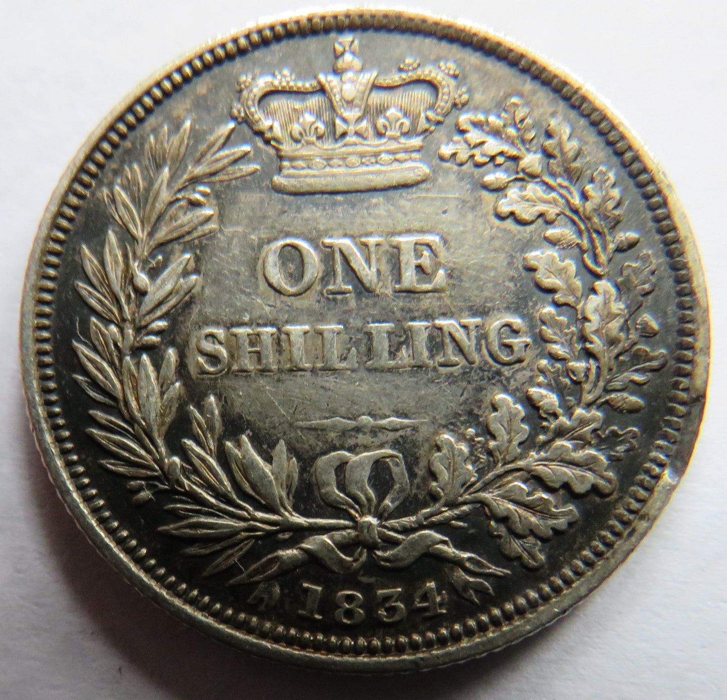 1834 King William IV Silver Shilling Coin - Great Britain