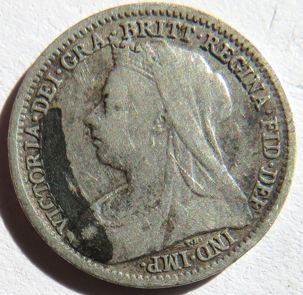 1898 Queen Victoria Silver Threepence Coin - Great Britain
