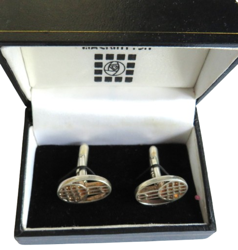 Pair of Sterling Silver Gents Cufflinks In The Style of Charles Rennie Mackintosh