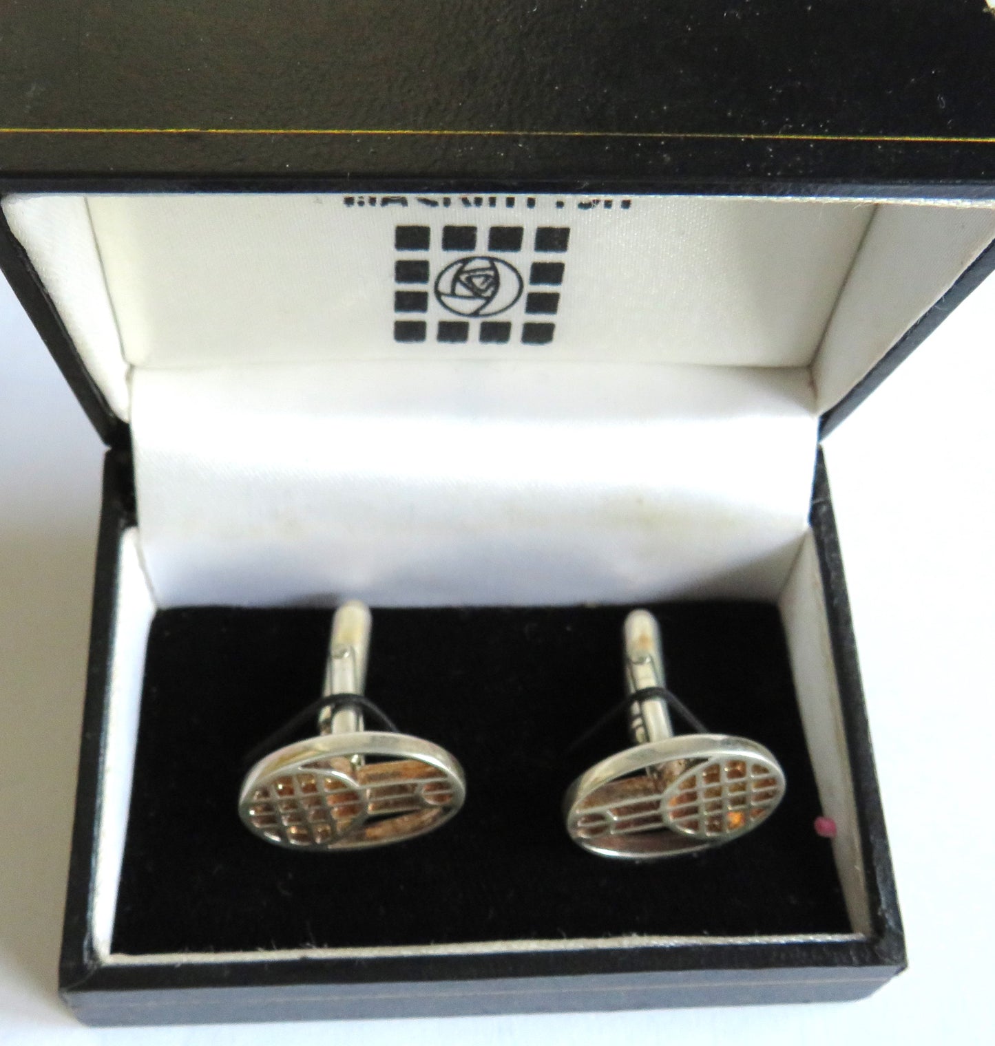 Pair of Sterling Silver Gents Cufflinks In The Style of Charles Rennie Mackintosh