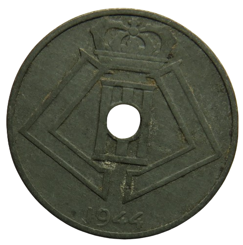 1944 Belgium 25 Centimes Coin