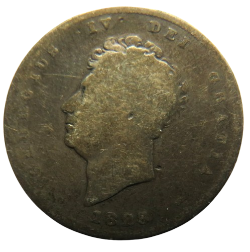 1825 King George IV Silver Shilling Coin - Great Britain