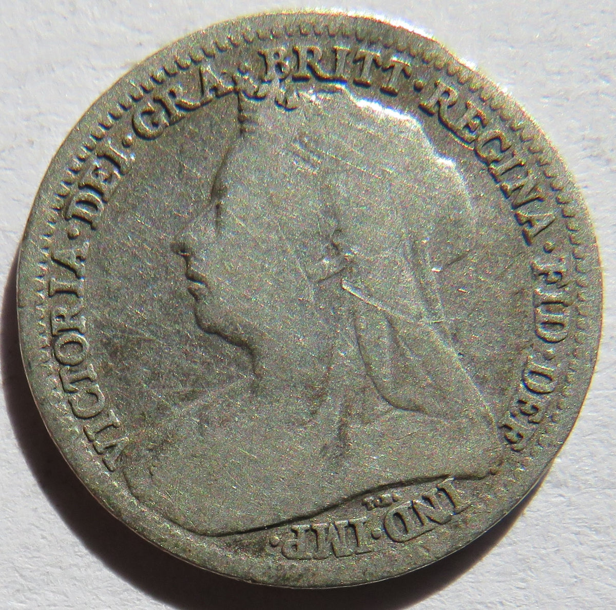 1900 Queen Victoria Silver Threepence Coin - Great Britain