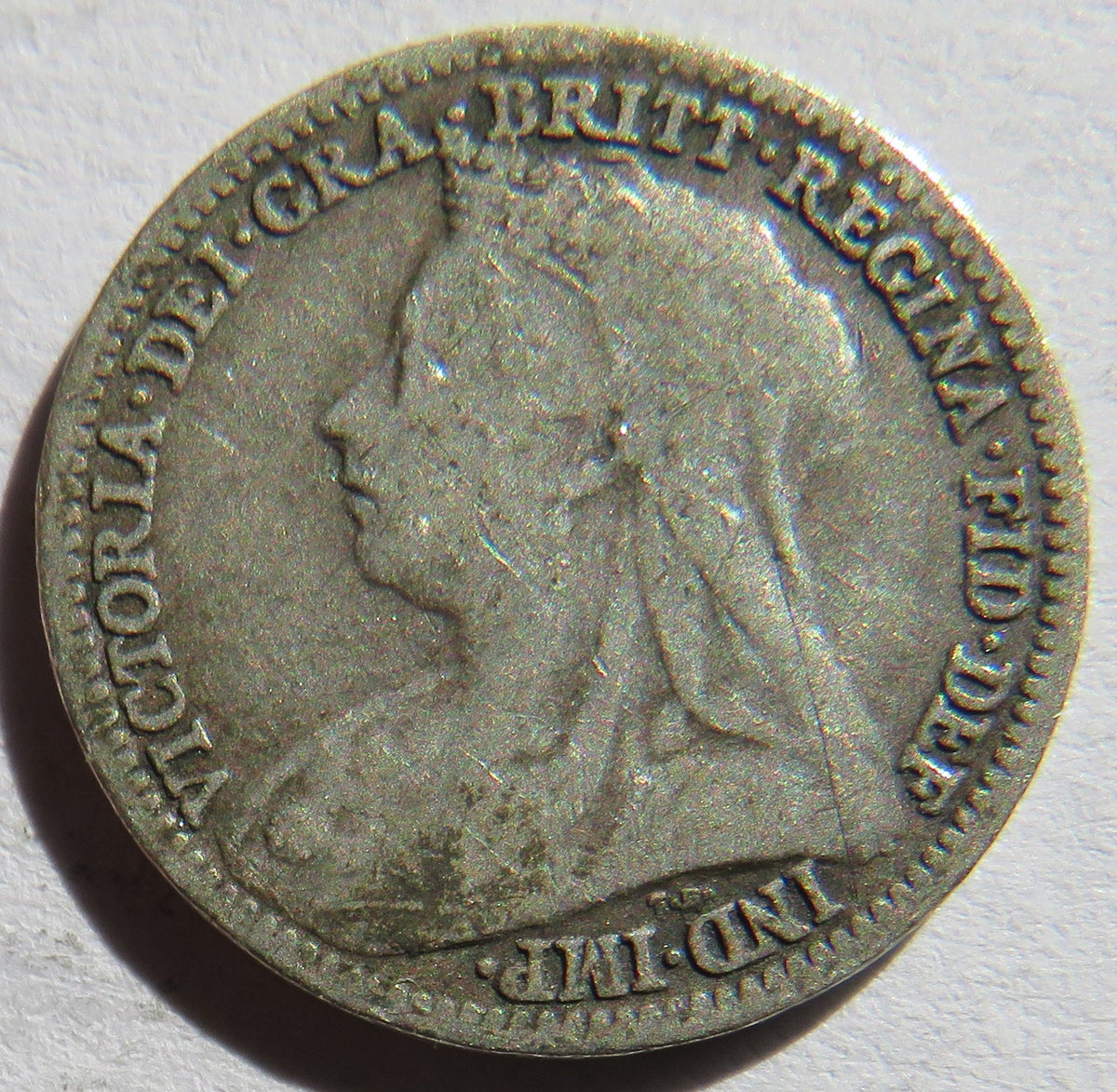 1899 Queen Victoria Silver Threepence Coin - Great Britain