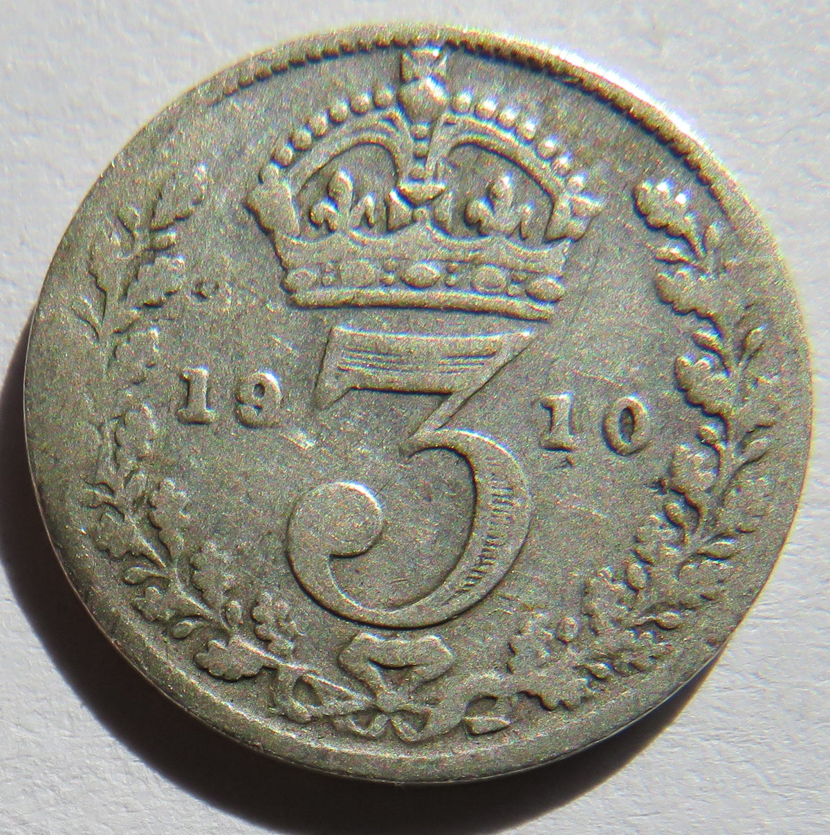 1910 King Edward VII Silver Threepence Coin - Great Britain