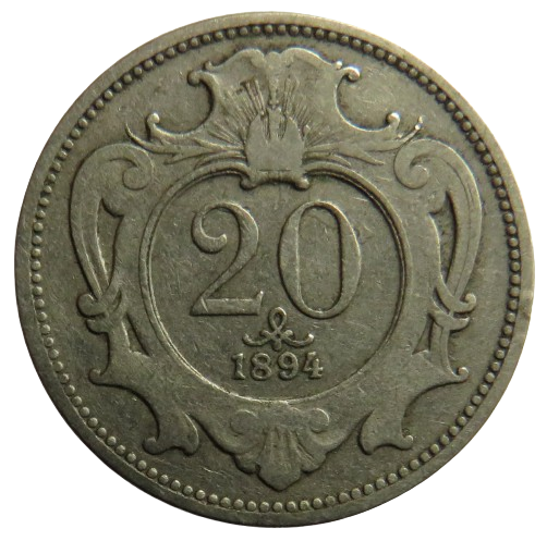 1894 Austria 10 Cents Coin