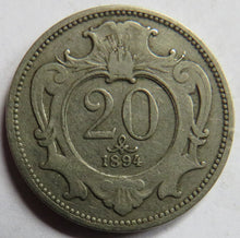 Load image into Gallery viewer, 1894 Austria 10 Cents Coin
