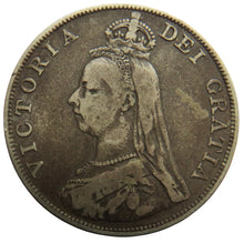 Load image into Gallery viewer, 1889 Queen Victoria Jubilee Head Silver Double Florin Coin
