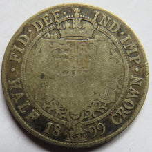 Load image into Gallery viewer, 1899 Queen Victoria Silver Halfcrown Coin - Great Britain
