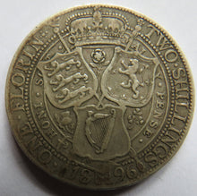 Load image into Gallery viewer, 1896 Queen Victoria Silver Florin / Two Shillings Coin - Great Britain
