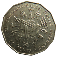 Load image into Gallery viewer, 1982 Australia 50 Cents Coin XII Commonwealth Games
