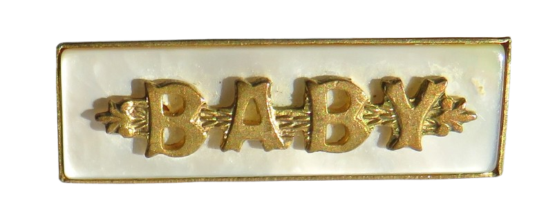 Antique "Baby" Brooch In Mother of Pearl