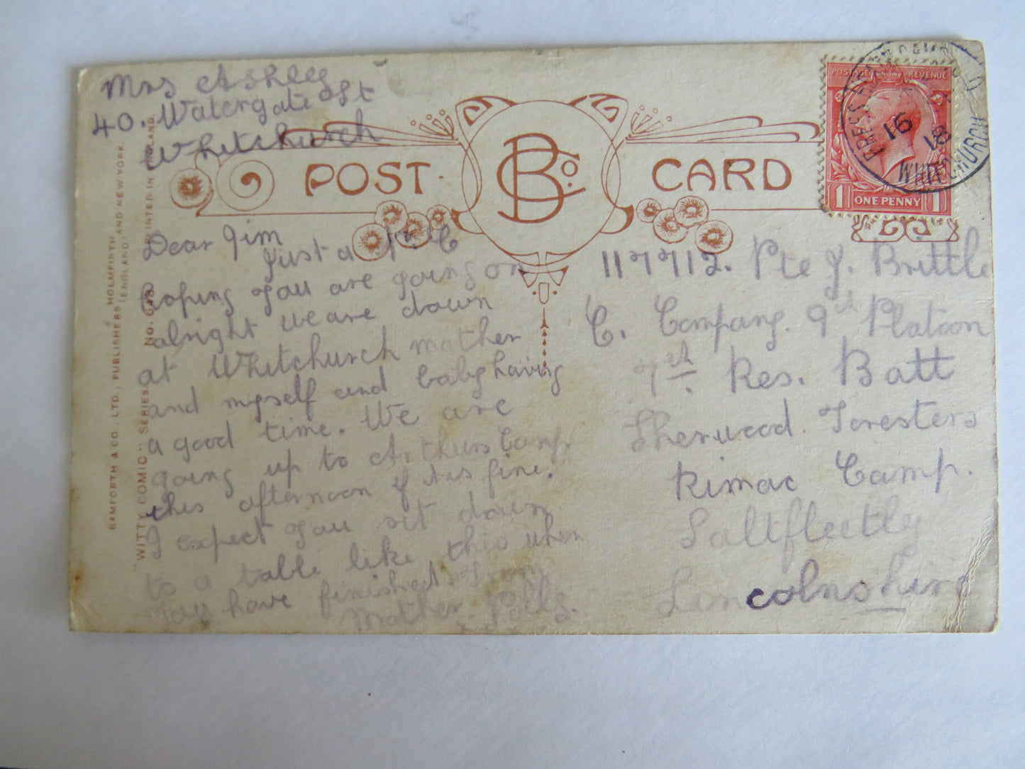 Vintage Comical Postcard "To End A Perfect Day"