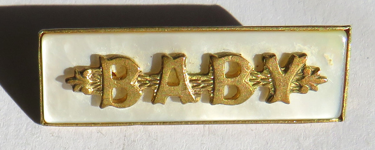 Antique "Baby" Brooch In Mother of Pearl