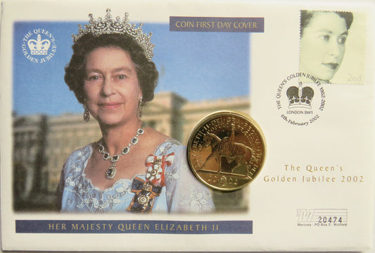 2002 Queen Elizabeth II Golden Jubilee Commemorative £5 Coin image 1