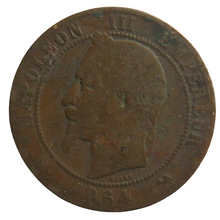 Load image into Gallery viewer, 1864-K Napoleon III France 10 Centimes Coin
