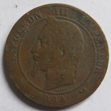 Load image into Gallery viewer, 1864-K Napoleon III France 10 Centimes Coin
