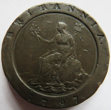 Load image into Gallery viewer, 1797 King George III Cartwheel Twopence Coin - Great Britain
