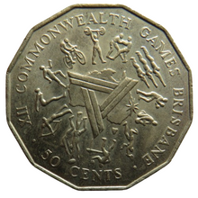 Load image into Gallery viewer, 1982 Australia 50 Cents Coin XII Commonwealth Games
