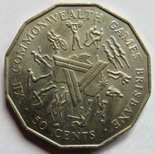 Load image into Gallery viewer, 1982 Australia 50 Cents Coin XII Commonwealth Games
