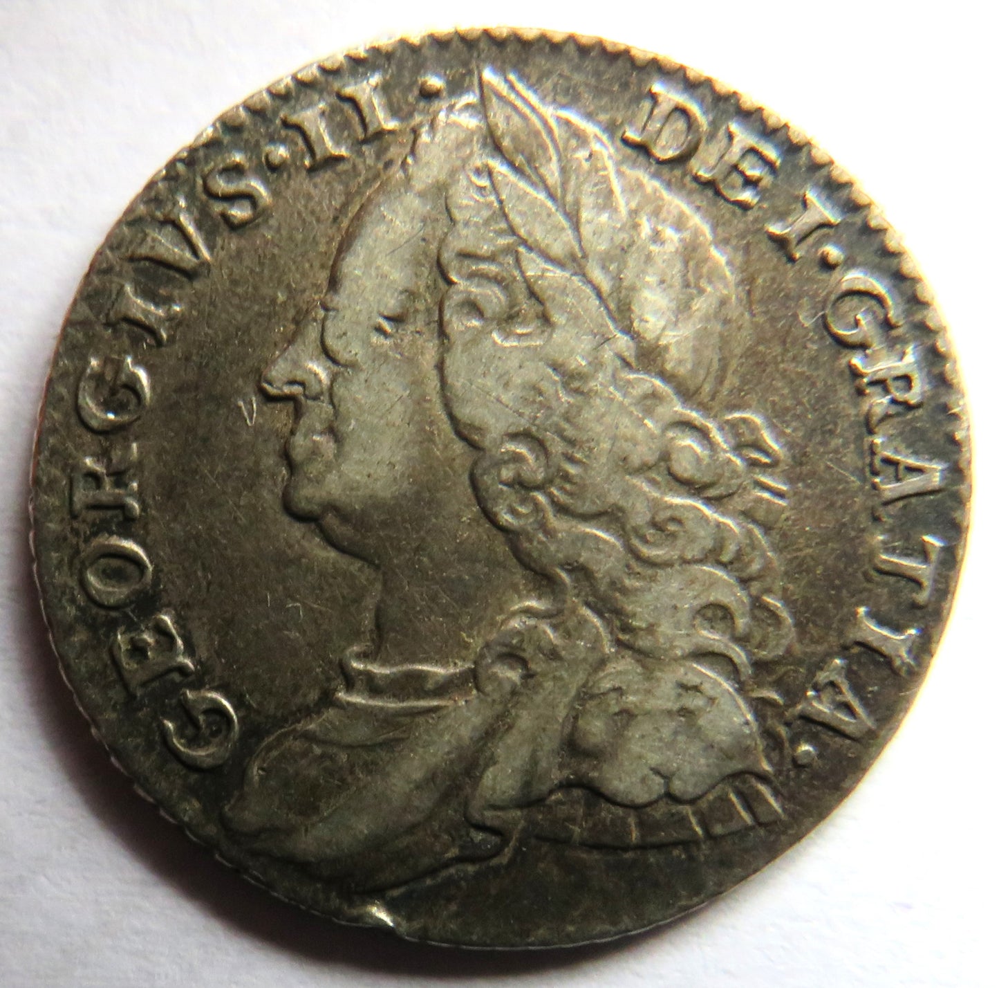 1757 King George II Silver Sixpence Coin - Great Britain