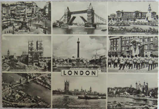 Vintage Postcard of London Multiview