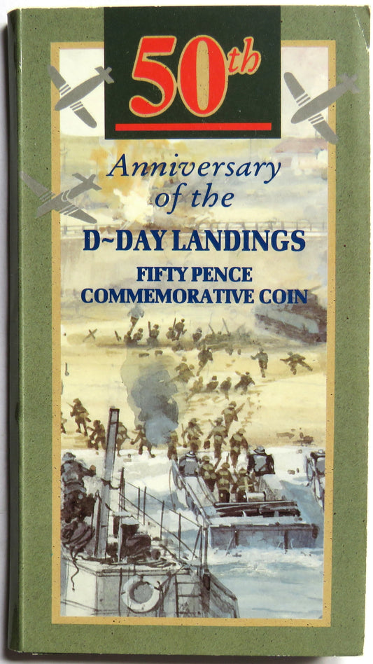 1994 D-Day Landings 50p Fifty Pence Coin In Presentation Pack image 1