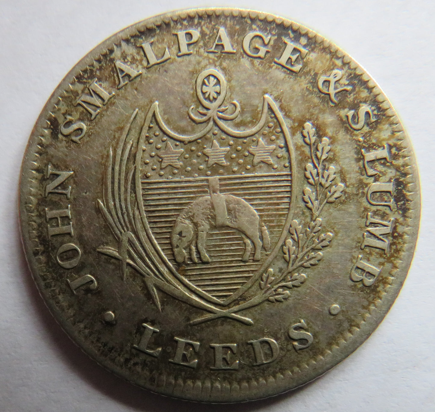 1812 Leeds "John Smalpage & Lumb" Silver One Shilling Token