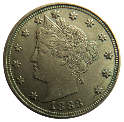 1883 "Cents" USA Liberty Head Nickel Coin In Higher Grade
