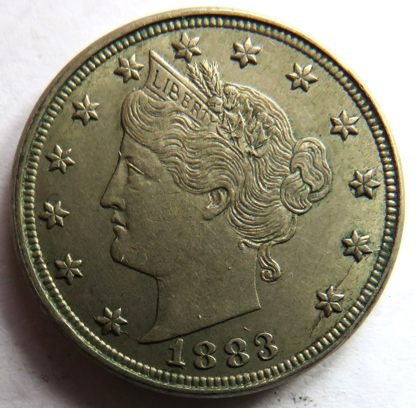 1883 "Cents" USA Liberty Head Nickel Coin In Higher Grade