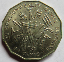 Load image into Gallery viewer, 1982 Australia 50 Cents Coin XII Commonwealth Games.
