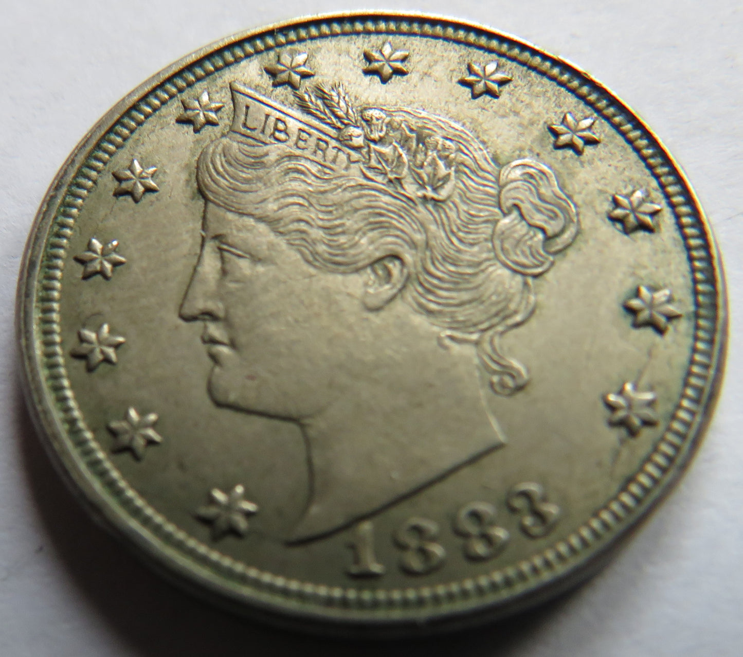 1883 "Cents" USA Liberty Head Nickel Coin In Higher Grade