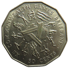 Load image into Gallery viewer, 1982 Australia 50 Cents Coin XII Commonwealth Games
