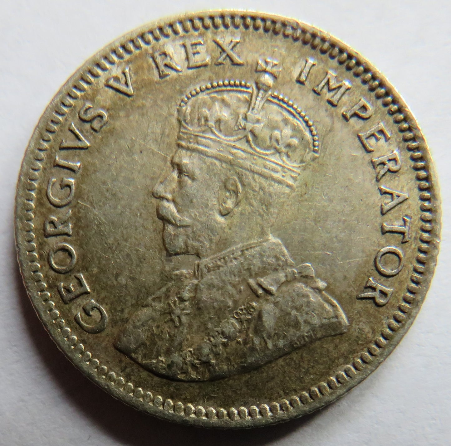 1927 King George V South Africa Silver Sixpence Coin