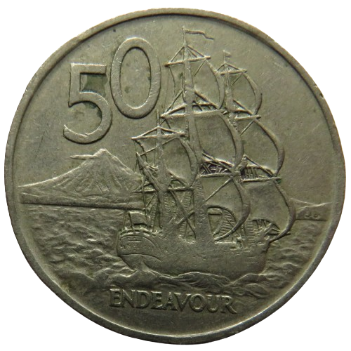 1967 New Zealand 50 Cents Coin - Endeavour