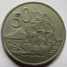 Load image into Gallery viewer, 1967 New Zealand 50 Cents Coin - Endeavour
