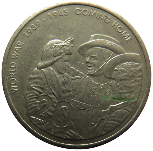 2005 Australia 20 Cents Coin - World War 1939-1945 Coming Home