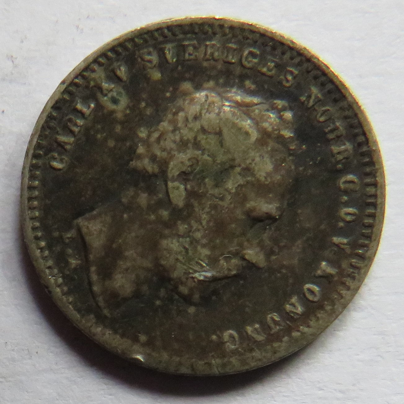 1869 Sweden Silver 10 Ore Coin