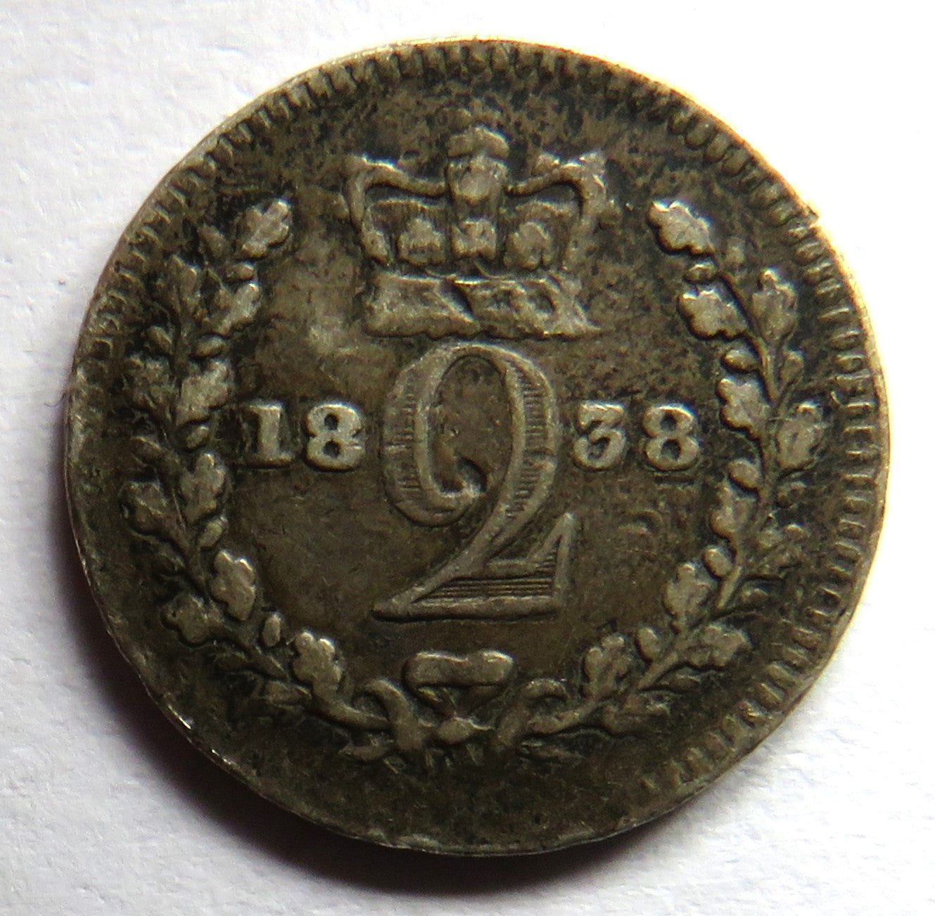 1838 Queen Victoria Silver Twopence Coin