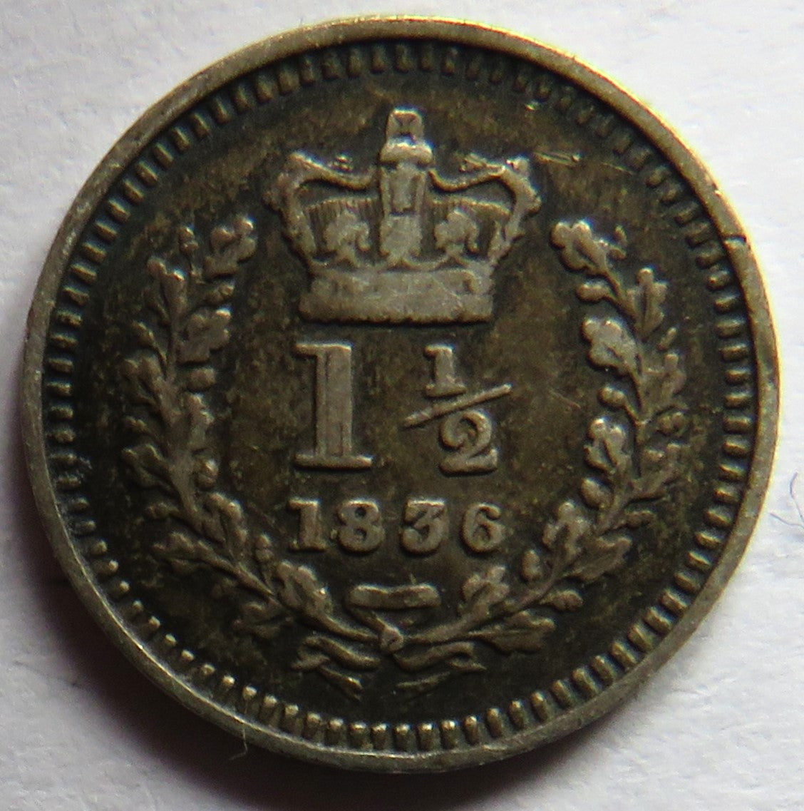 1836 King William IV Silver Threehalfpence Small Coin (For Colonial Use)