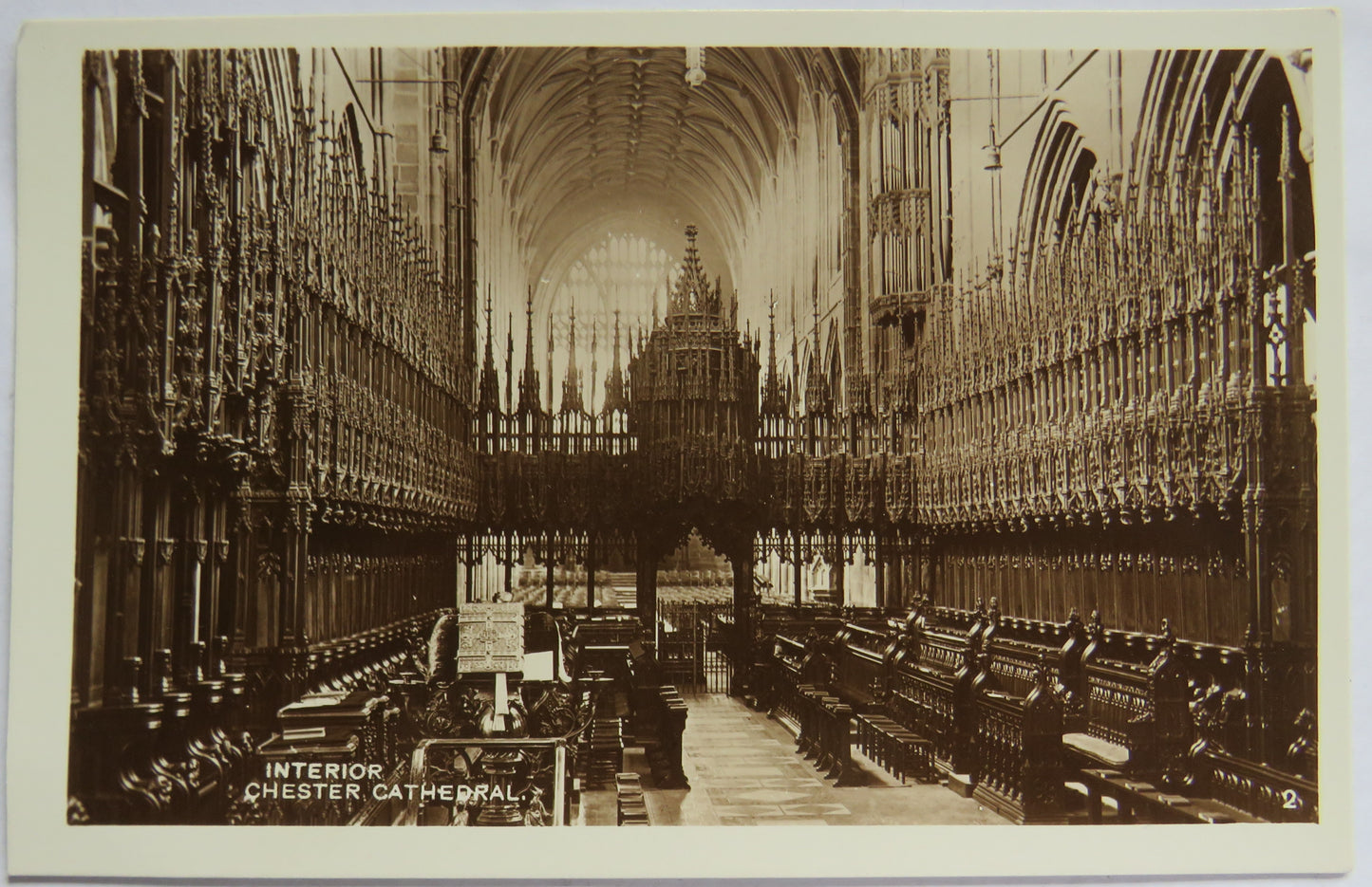 Vintage Postcard of Interior Chester Cathedral