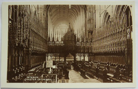 Vintage Postcard of Interior Chester Cathedral