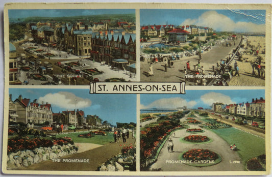 Vintage Postcard of St. Annes-On-Sea, Multiview Postcard