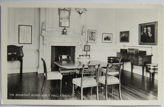 Vintage Postcard of The Breakfast Room, Abbot Hall, Kendal